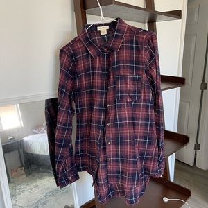 purple and navy flannel